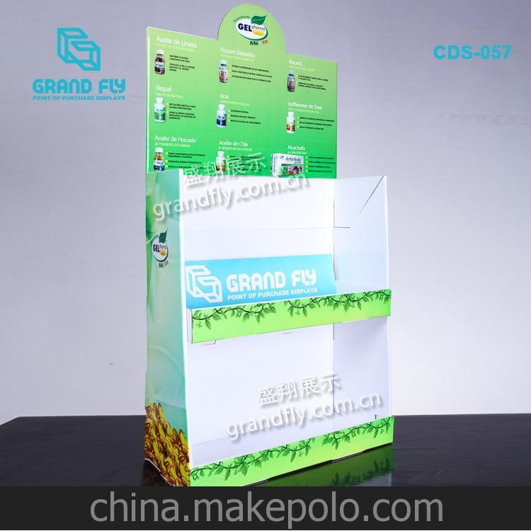 盛翔設(shè)計/生產(chǎn) 雙層桌面紙展示盒 高檔瓦楞紙板紙展盒 定制