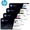 惠普（HP）507A系列 彩色硒鼓套裝 含CE401A/CE402A/CE403A紅黃青三色硒鼓 6000頁打印量 適用機(jī)型：551n575dn/fw/570dw 三支裝