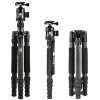 思銳（SIRUI）碳纖維三腳架 N3205X+K30X 含專業(yè)球形云臺 反折便攜 可變獨腳架 8層碳纖維 5節(jié) 自重約2.35kg 黑色